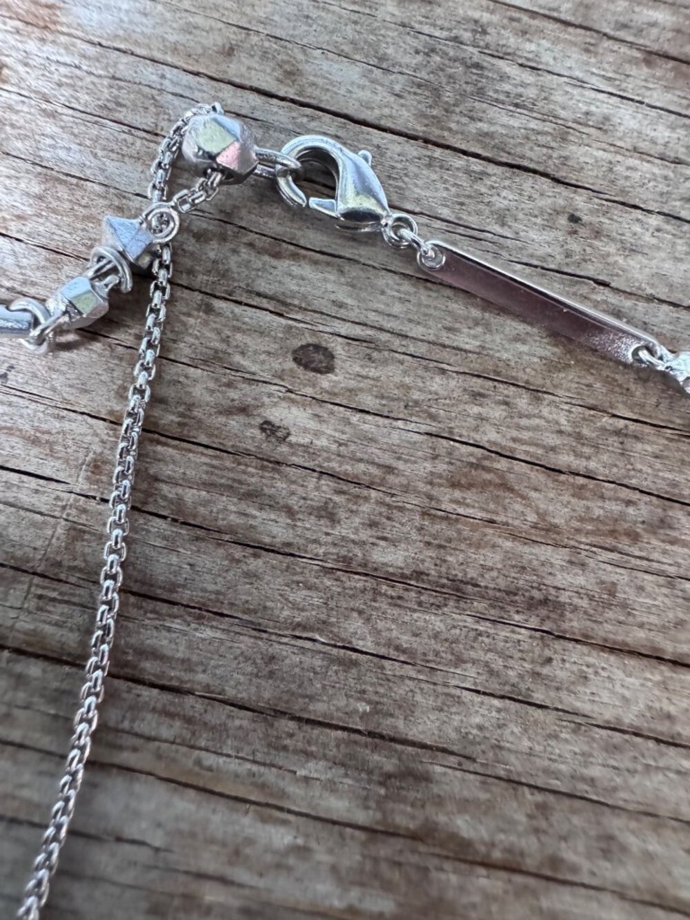 Kendra Scott Rhett Necklace Womens Silver Rhodium Blue Crystal Pendant NWT - Picture 4 of 6